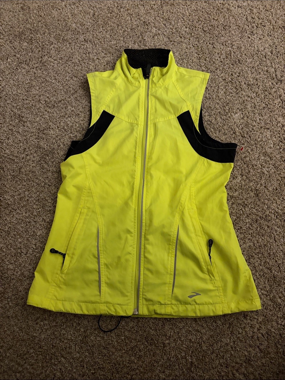 BROOKS Neon Yellow Reflective Running Vest